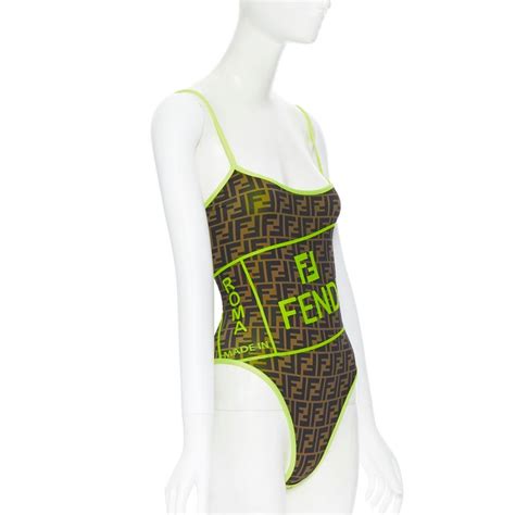 fendi swimsuit saks|Fendi neon bikini.